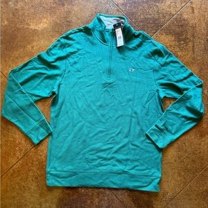 Vineyard Vines Teal Zip-Up Sweater